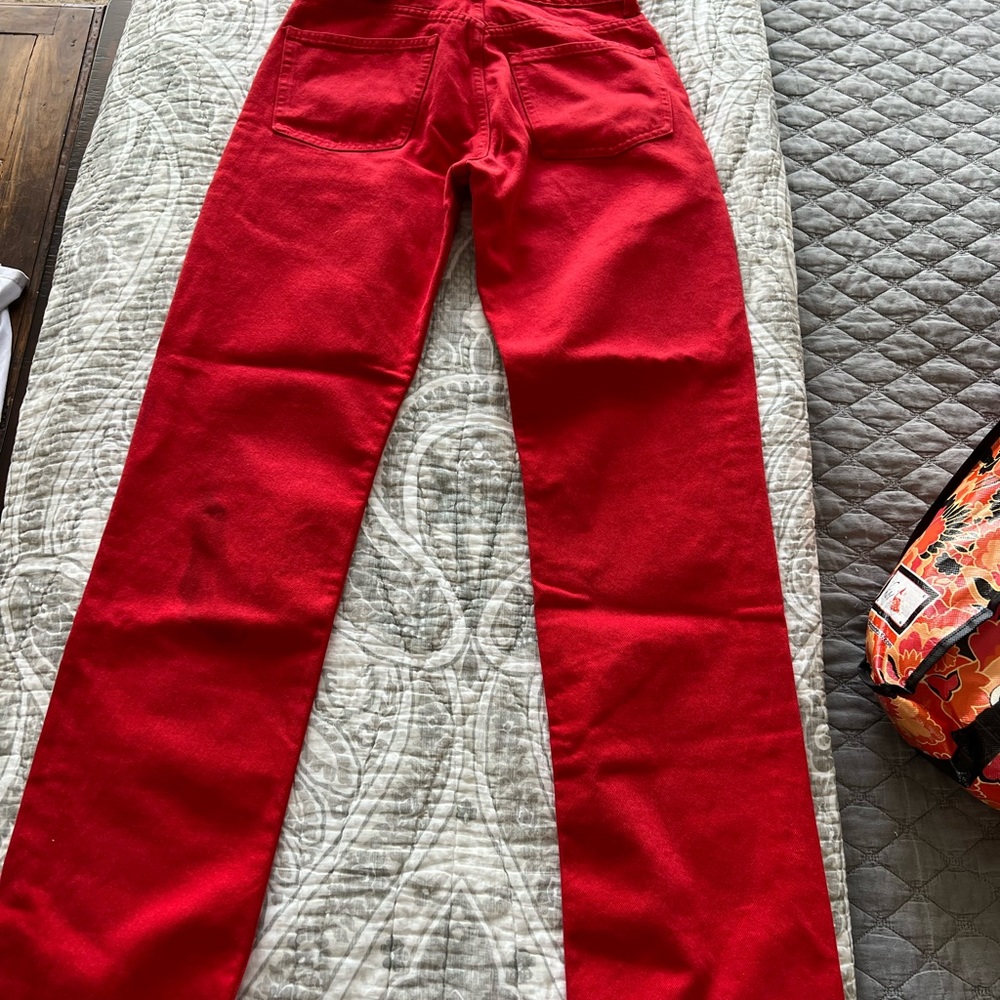 Zara red jeans size 4